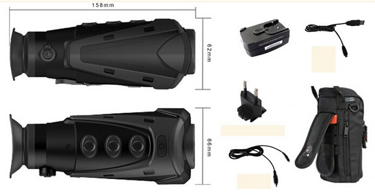 Portable Thermal Imaging Monocular Night Vision Infrared IP66 With 4G Memory Card