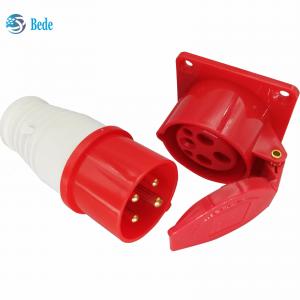 Cheap CEE Plugs And Sockets Industrial Male Female Socket 4 Pins 3P+N 380-415V 16Amp for sale