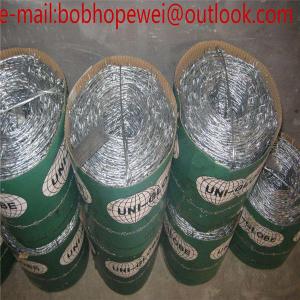 25kg coil security high quality barbed wire length per roll for military fence/high tensile barbed wire price per roll
