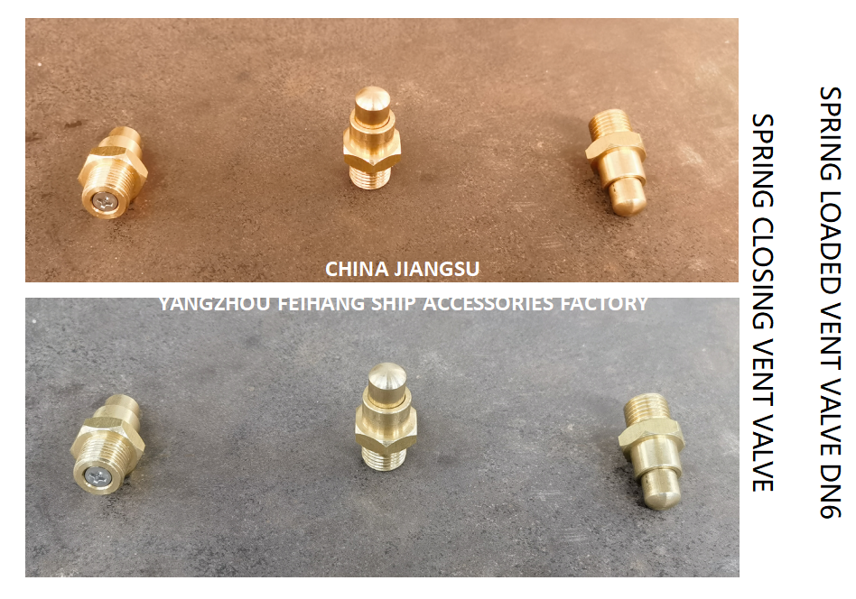 DN6 Brass Spring Loaded Vent Valve with Threaded Ends Compliant to CB/T3778-1999 Standards