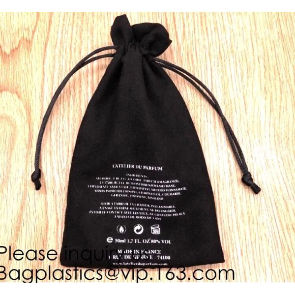 Soft Cotton Flannel Dust Bag With Drawstring/Flap,Natural color, off white color, white color, black color, red, product