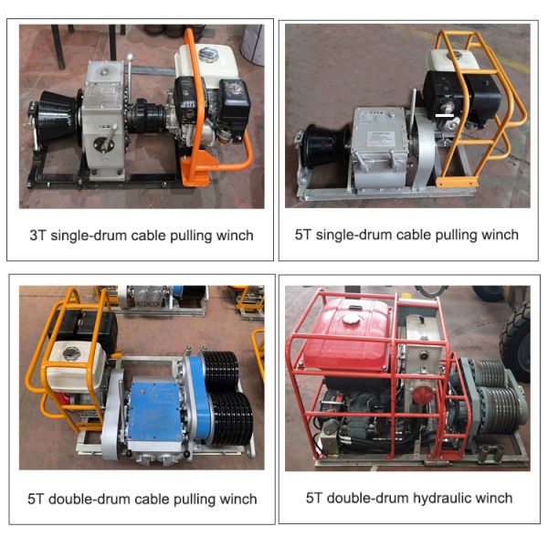 Single Drum Capstan Cable Puller Winch 50KN For Underground Cable Laying