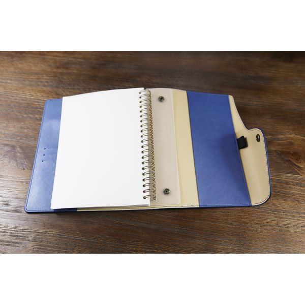 A5 planner refilable paper high quality middle size PU leather binder 6 ring organizer