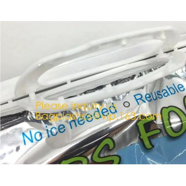 Aluminum Foil Insulated Cooler Bags Waterproof Folding Thermal Lunch Bag,Zip-Lock Grocery Handle Thermal Insulation Cool