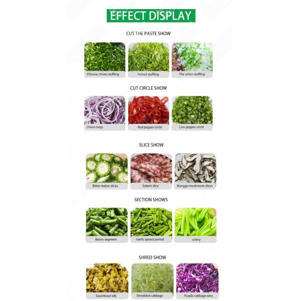 350-500kg/H Vegetable Leaf Cutting Machine Automatic Vegetable Dicing Machine