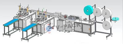 Surgical Disposable ± 2mm 1100pcs/Min Automatic Mask Machine