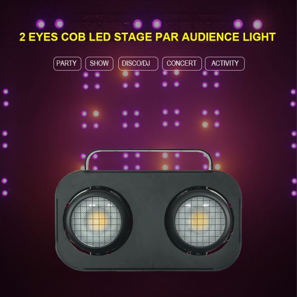 2 Eyes 2x90W RGB 2IN1 LED COB Blinder Light Amber Warm White Professional DJ Party Stage Effect Lighting
