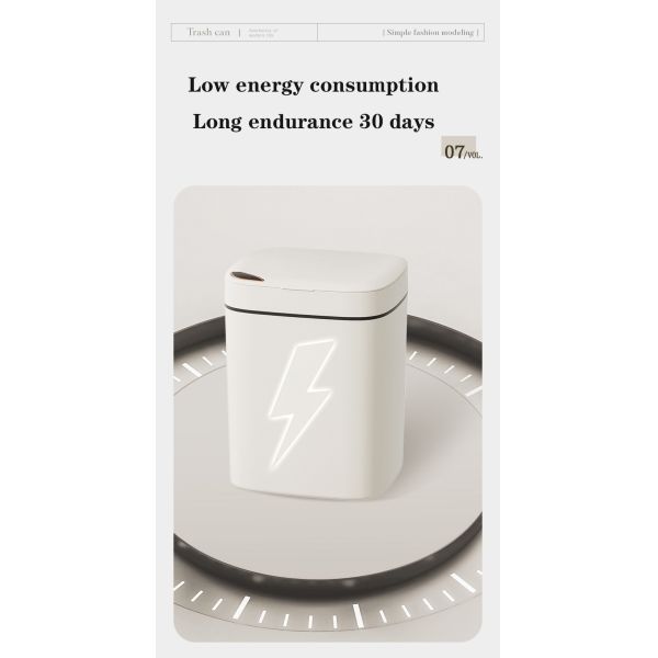 13 Gallon Kitchen Self Sealing Sensor Automatically Smart Trash Can Drawstring Garbage Bags for Trash Can Garbage Bin