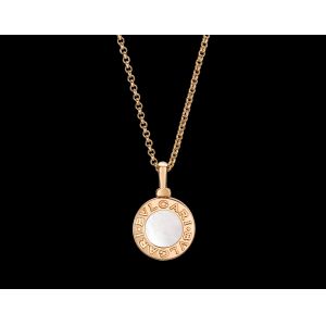 Cheap necklace in 18 kt pink gold with mother of pearl jewelry made in China for sale