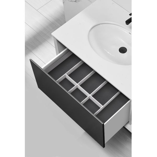 Quick-Install Drawer Dividers With Honeycomb Core | Quick-Install Partition Kit | Mdf & Matte Paint Finish | Customizable Size (Yg039)
