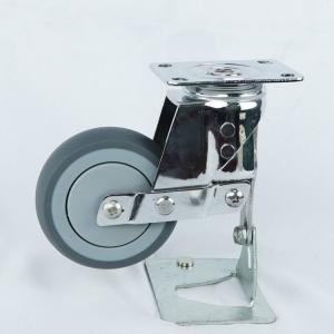 China 4 Inch TPR Spring Casters 220LBS Capacity Spring Loaded Caster Wheels For Pallets on sale