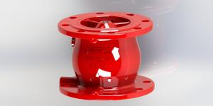 China Red Non Slam Check Valve With Anti Water Hammer And Low Head Loss Function on sale