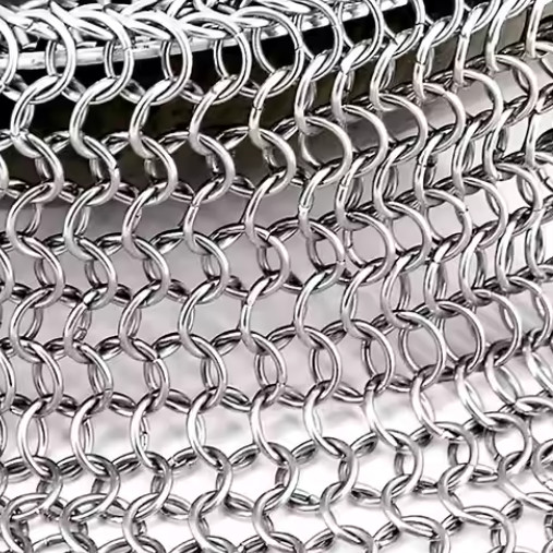 Versatile Metal Ring Mesh Electroplated Surface Easy Install