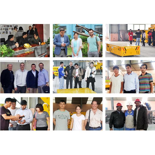 Heavy Load Electric Cement Floor Moving Die Battery Powered Trolley With Hand Held Push Button