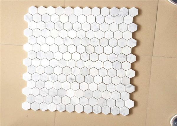 Quality Hexagonal Honed Stone Mosaic Tile Marble Stone Chip 12"X12" Size wholesale