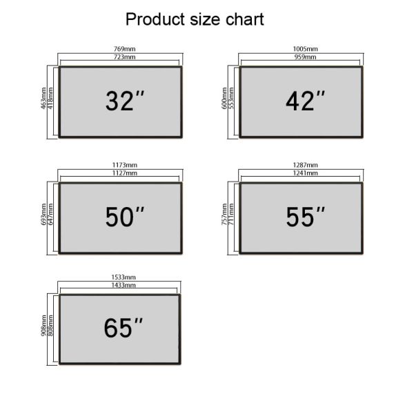32 Inch Wall Mount Infrared Touch All In One Screen With Aluminum Frame