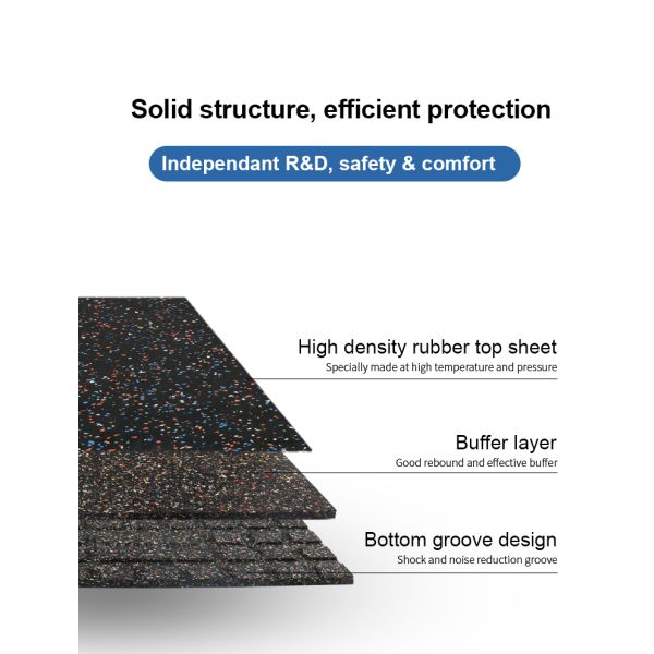 Black SBR Sports Rubber Floor Multipurpose For Training Space