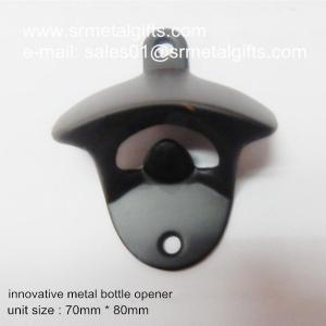 Cheap Matt black wall mounted bottle opener, wall mounted metal opener for sale
