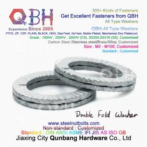 Cheap QBH DIN127 F959 DIN434 DIN436 NFE25-511 Spring Taper Grounding Serrated Double Fold Self Lock Locking Washers for sale