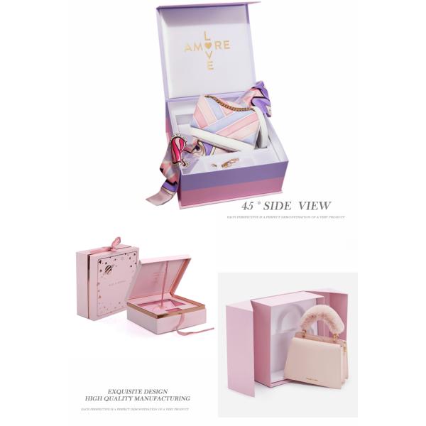 China Custom Magnetic Personalised Paper Gift Box For Handbag Packaging