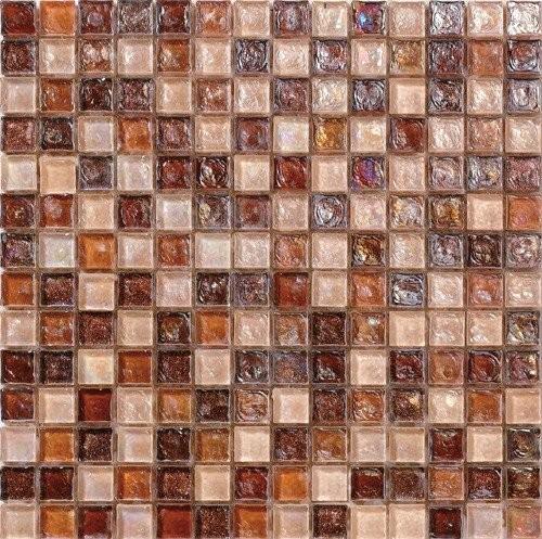 Quality Elegant brown series water waving glass mosaic tile for your dressing room wholesale