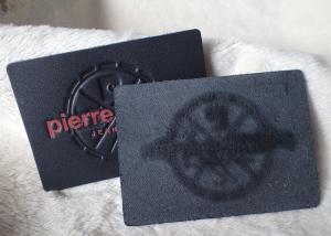 Cheap Classic Durable Embossed Leather Patches , Fake / Genuine Leather Label for sale