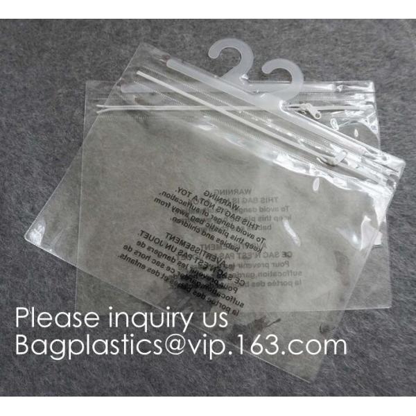 Transparent PVC hanger hook plastic bags for clothes packing,Better Protect and store CD's, books, magazines, papers and