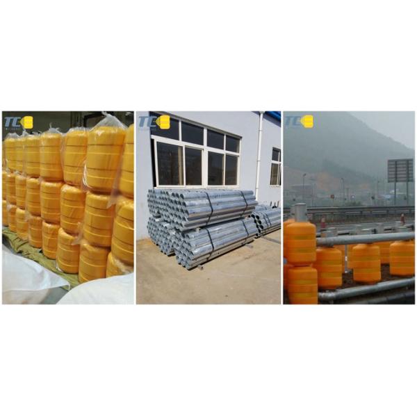 Downhill Safety Roller Barrier 30° To 90° Curved , Anti Collision Rolling Barrier