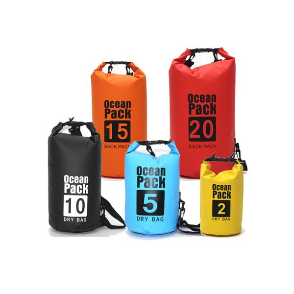 Floating 500D PVC Waterproof Dry Bag For Kayaking Custom Size