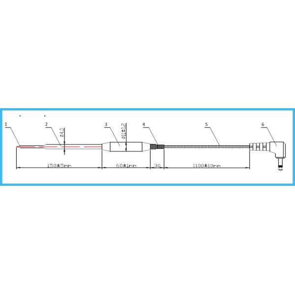 98.63K 1% 100K Ohm BBQ Temperature Sensor Grill Ambient Temperature Probe 350C