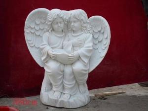 China marble angel for memorial on sale