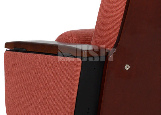 High Grade Church Auditorium Chairs Theater Seating With Wooden Writing Table Pad