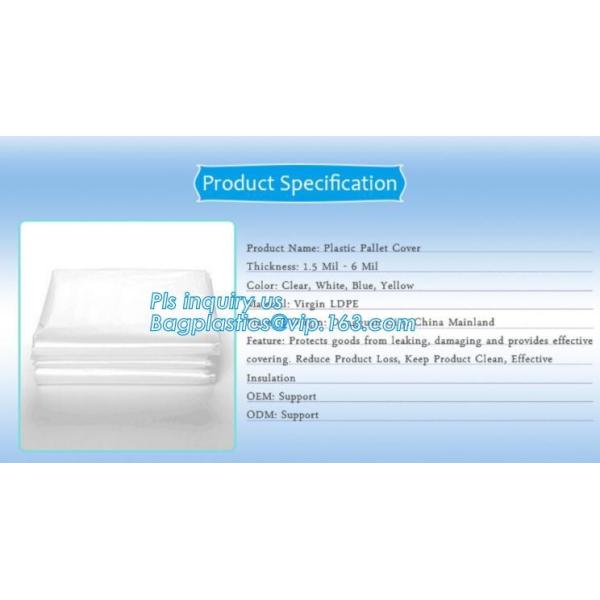 PE Moisture Proof Plastic Pallet Cover, POLYETHYLENE SHRINK PALLET COVERS, Europallet 80x120x250 cm, bagplastics, bageas