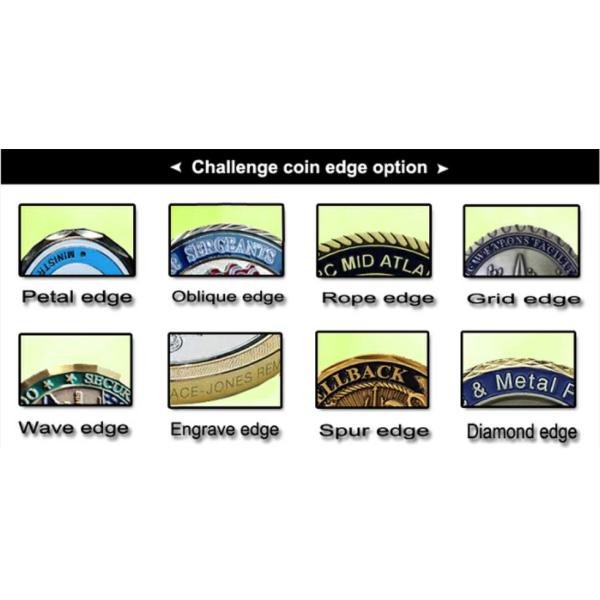 3D effects Double Plating Police challenge Coin with silver plating challenge coin