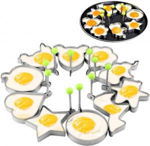 Cheap Stainless Steel Fried Egg Rings Egg Shaper Pancake Form Mold Maker with Handle for sale