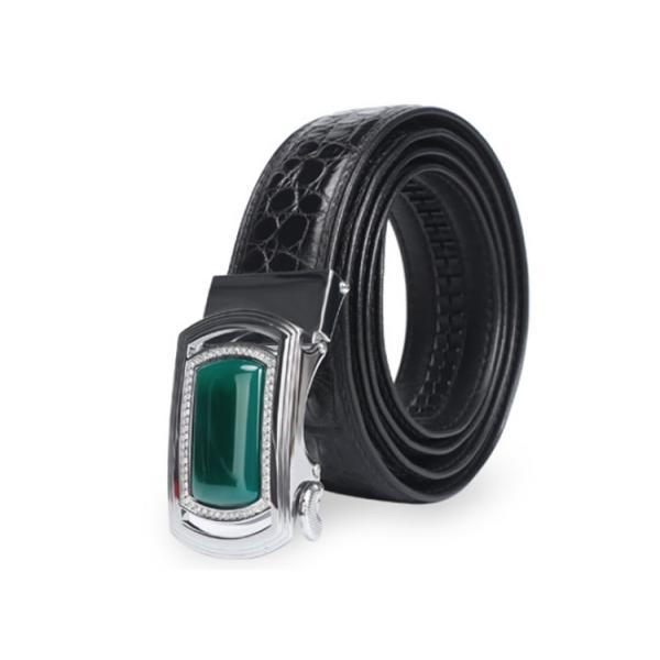 New alligator leather fashion casual belt alloy automatic buckle crocodile men's belts