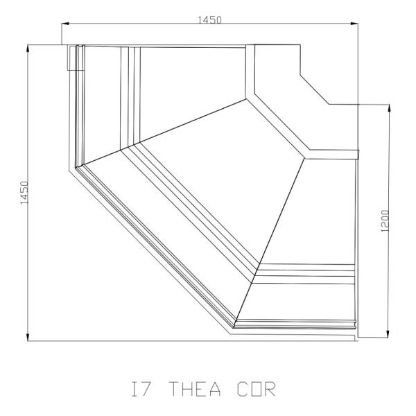 Butcher Serve Over Counter Display Fridge Fresh Meat Display Chiller High Energy Efficiency