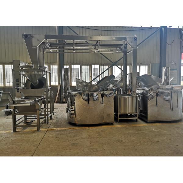 Roasted And Salted Peanut Frying Machine Large Output CE Certification