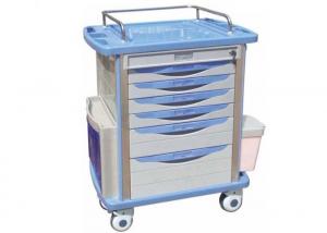 Cheap Multi-Function Hospital Nursing Equipment ABS Medicine Trolley Cart With Drawers , Lock (ALS-MT134) for sale