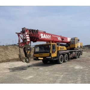 Cheap Yellow 750S Used Truck Crane Truck Mounted Telescopic Crane Heavy Equipment 75 Tons for sale
