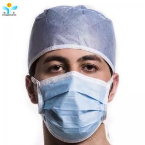 Cheap SMS Medical Doctor Cap With Tape Non Woven Medical Hood Medic Surgical Caps Suitable For Hospital Doctor for sale