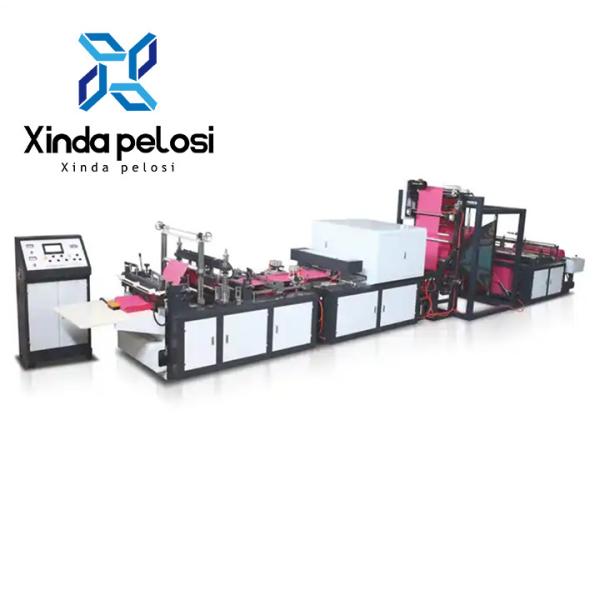 Full Automatically Non Woven Shopping Bag Making Machines With Handle Loop Fixing