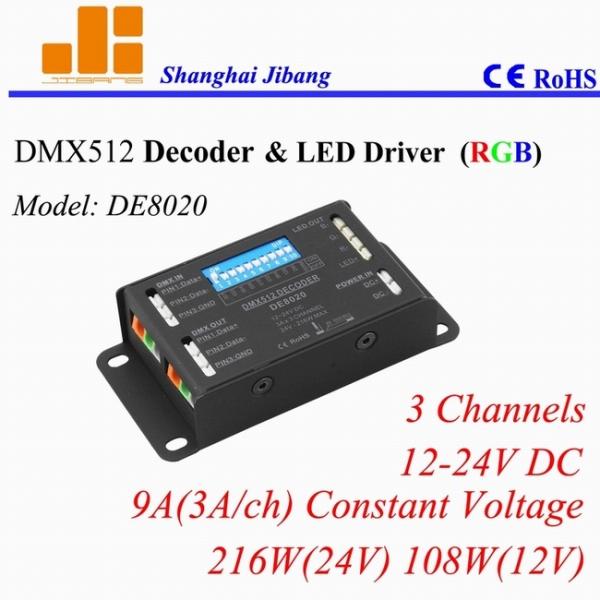 3*3A Constant Voltage LED DMX512 Decoder Screwless Terminal Available