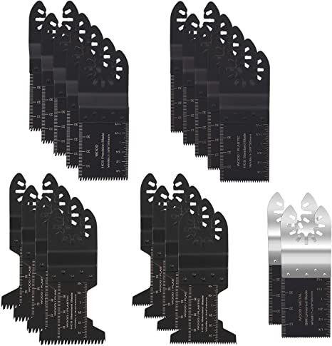 20 Pcs Oscillating Tool Blades - Professional Universal Oscillating Saw Blades, Multitool Blades, Quick Release Durable