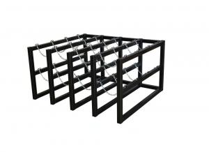 China 16 Cylinder Gas Tank Storage Rack 4 Wide By 4 Deep Metal Fab Products on sale