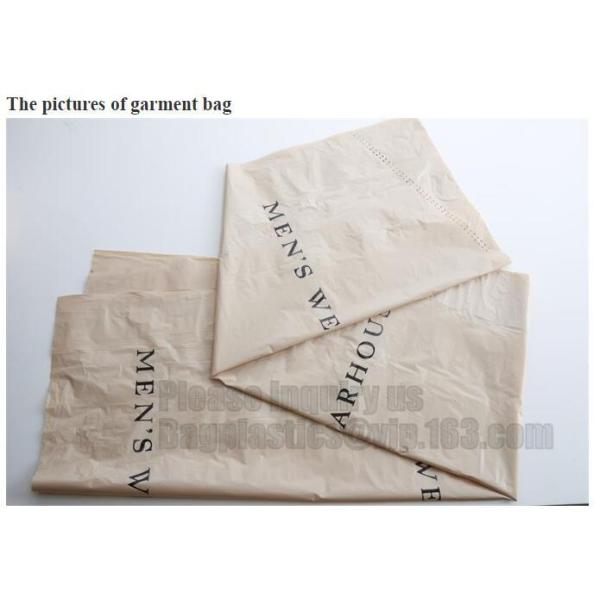 BIODEGRADABLE printed Laundry dry cleaning garment bag on roll,laundry suit garment packaging dry cleaning cover plastic