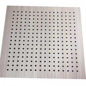 China Interior Decoration MDF Board Wood Perforated Studio Room Acoustic Insulation Panel on sale