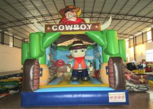 Cheap Kindergarten Baby Custom Made Inflatables Cowboy 5 X 4 X 4m Double Stitching for sale