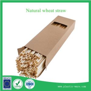 China Supply Eco-friend natural wheat drinking straws in 13-30 cm earth's natural alternative wheat straw fiber on sale