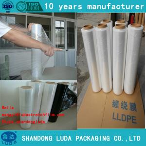 Cheap 23mic pallet shrink wrap plastic packaging film,hand pallet shrink wrap lldpe stretch film for sale